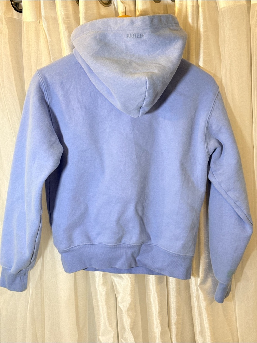 Aritzia Sweatfleece Hoodie Womens 2XS Blue Perfect Fit Pullover Logo - Picture 5 of 6